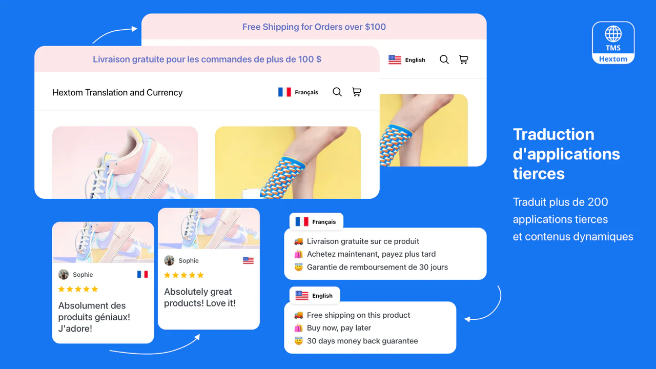 Hextom Translate My Store app on Shopify