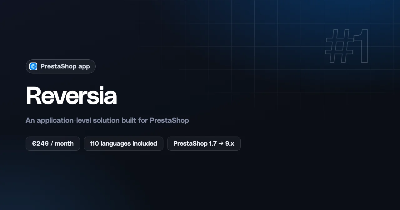Reversia, an application-level translation solution for PrestaShop