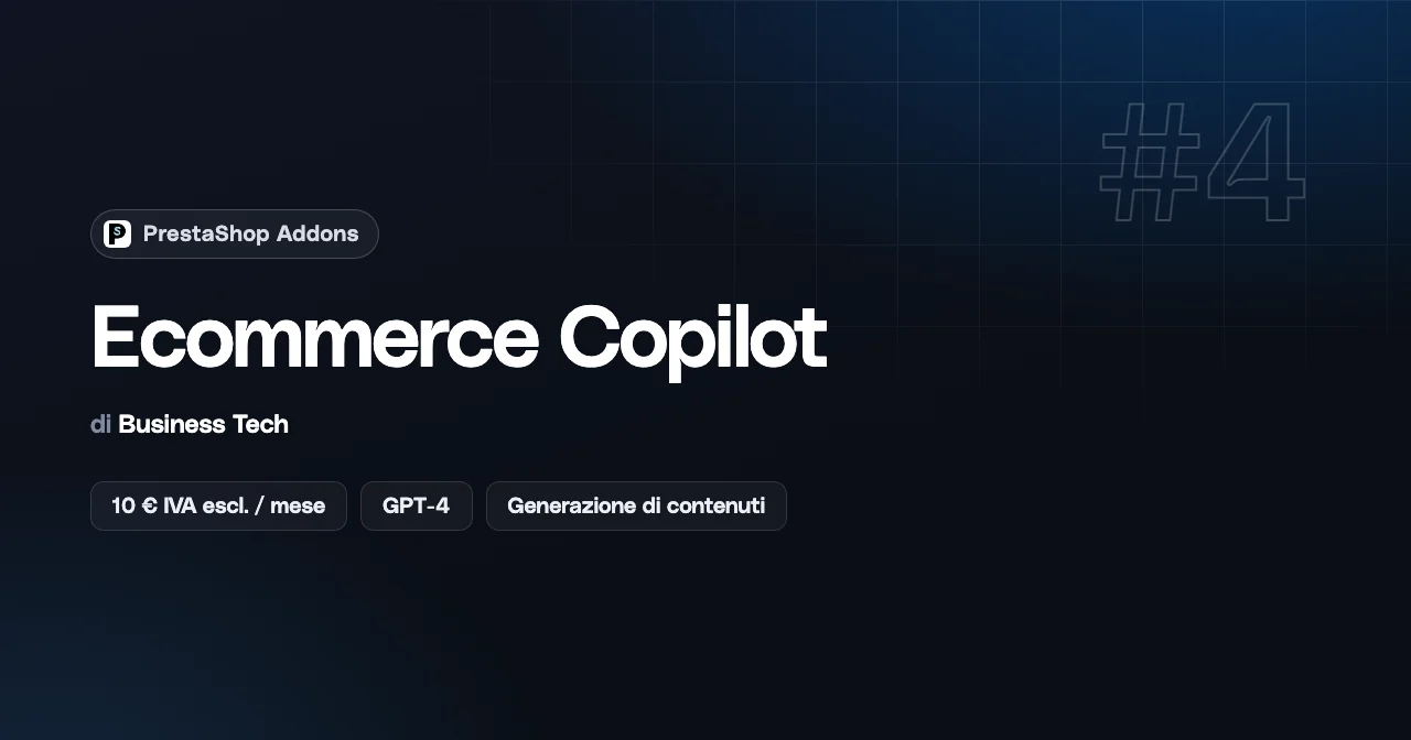 Ecommerce Copilot, modulo PrestaShop per generare e tradurre con GPT-4