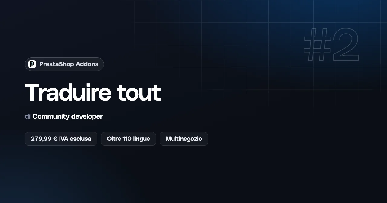 Traduire tout, modulo di traduzione PrestaShop di Community developer