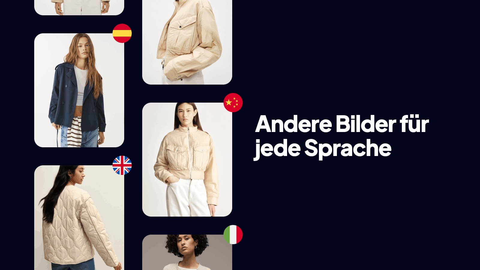 Pro Sprache lokalisierte Bilder und Visuals in einem Shopify-Shop