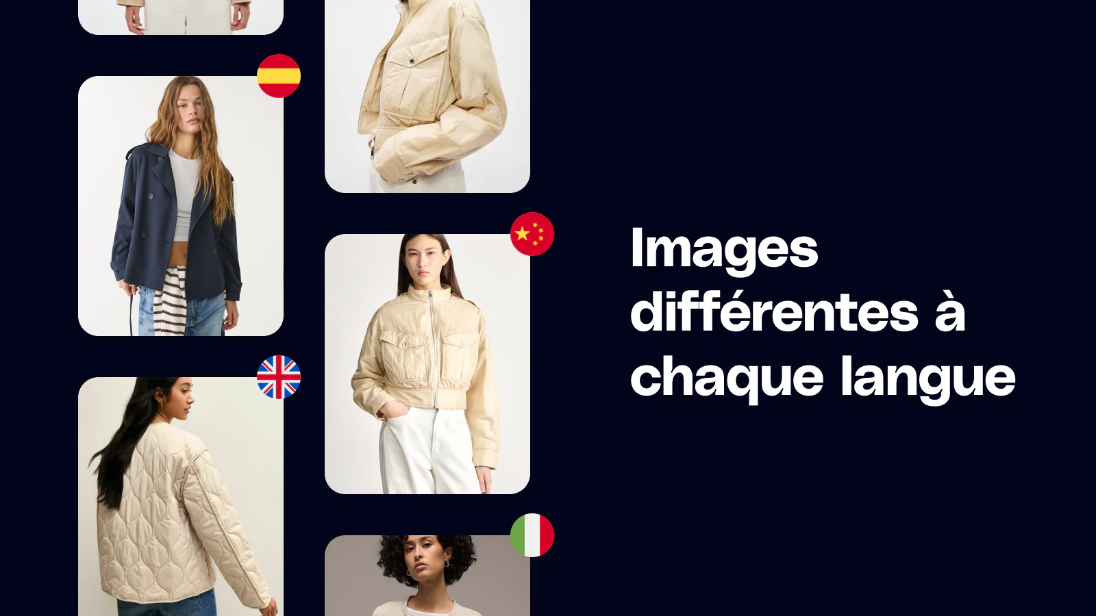 Images et visuels localisés par langue sur une boutique Shopify