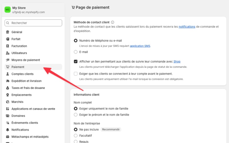 paiement shopify