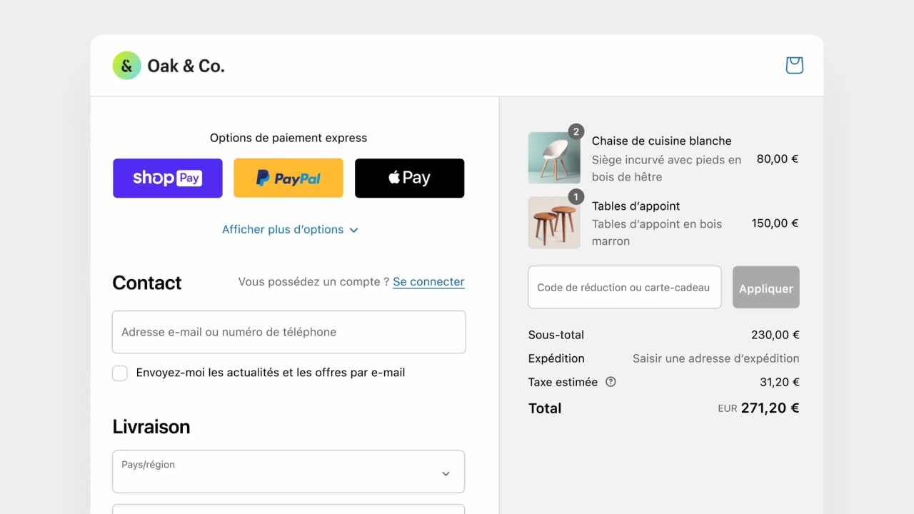 Traduire Checkout Shopify